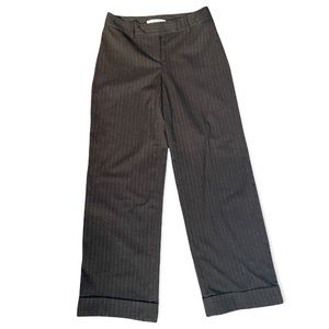 CAbi Brown Pinstripe Dress Pants Size 0 Size XS Size S Bootcut Work Trousers Y2K